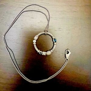 Authentic David Yurman Silver Necklace w/ Gemstones